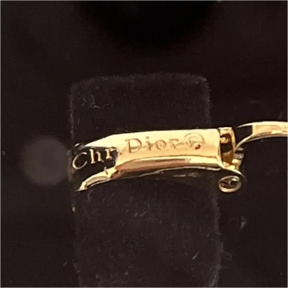 DIOR Vintage Clip-On Pearl Rhinestone Halo Earrings - Picture 3 of 8